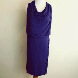 Lauren by Ralph Lauren Deep Purple Stretch Dress